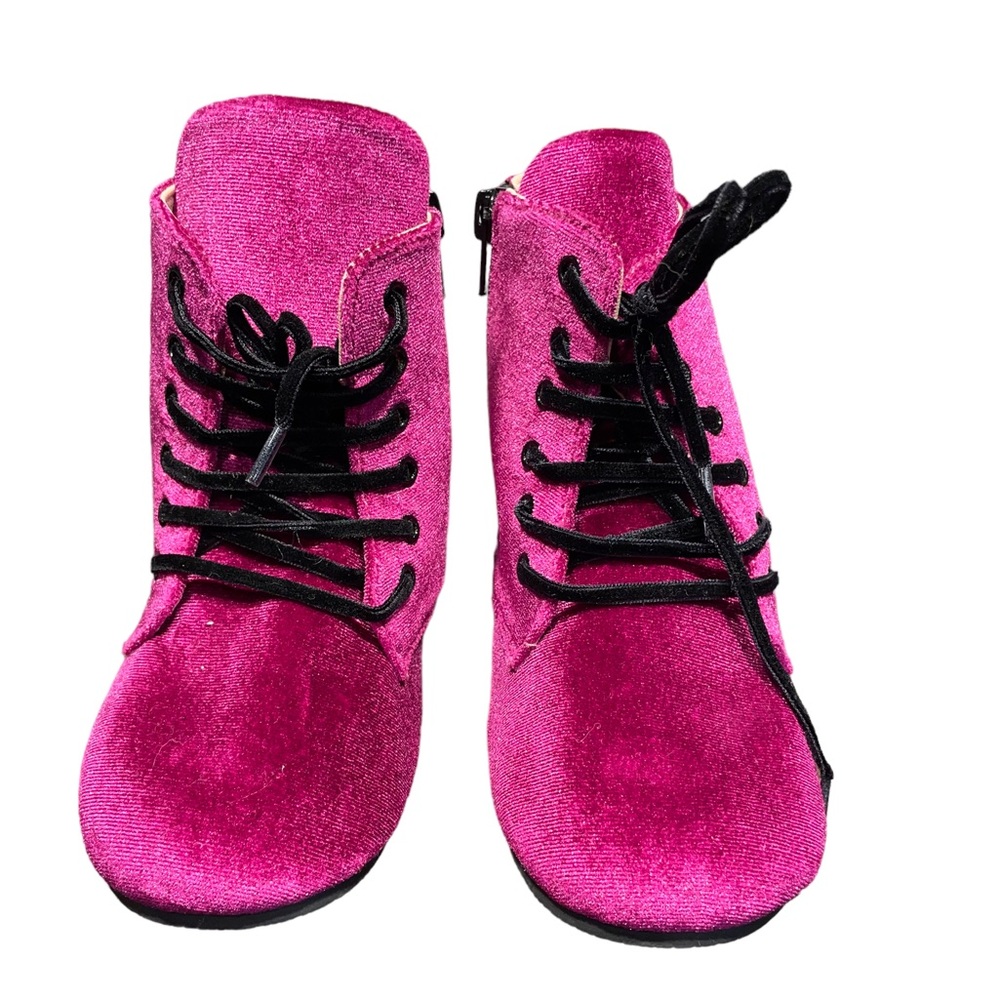 NWOT Spellbound Girl's Velvet Nyx High top boots Shoes Sz 13‎